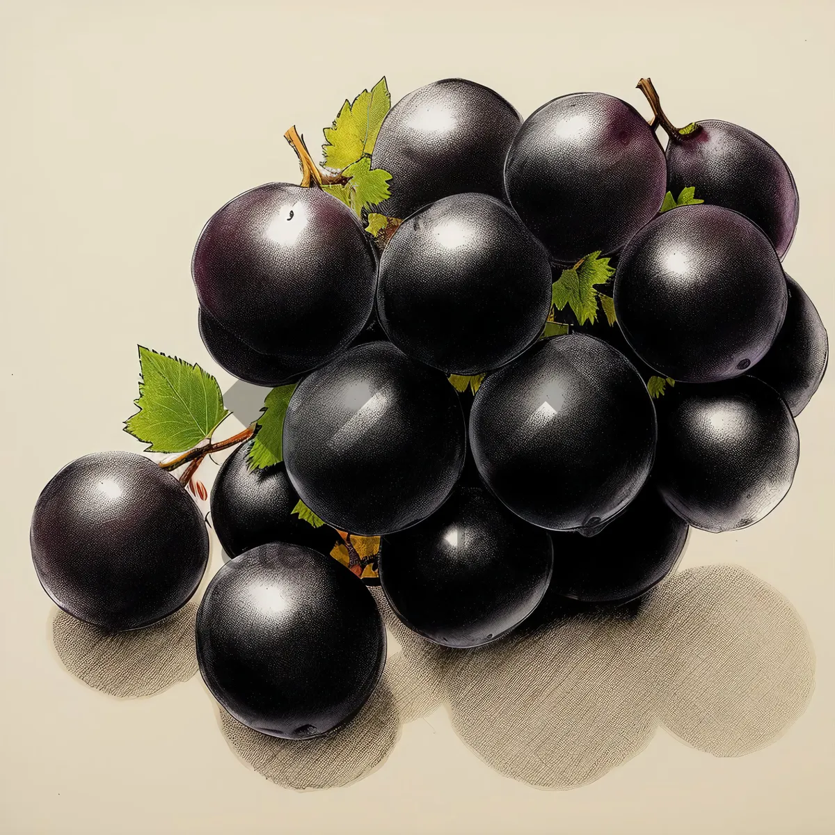 Picture of Sweet and Juicy Blackberry Wine Grapes