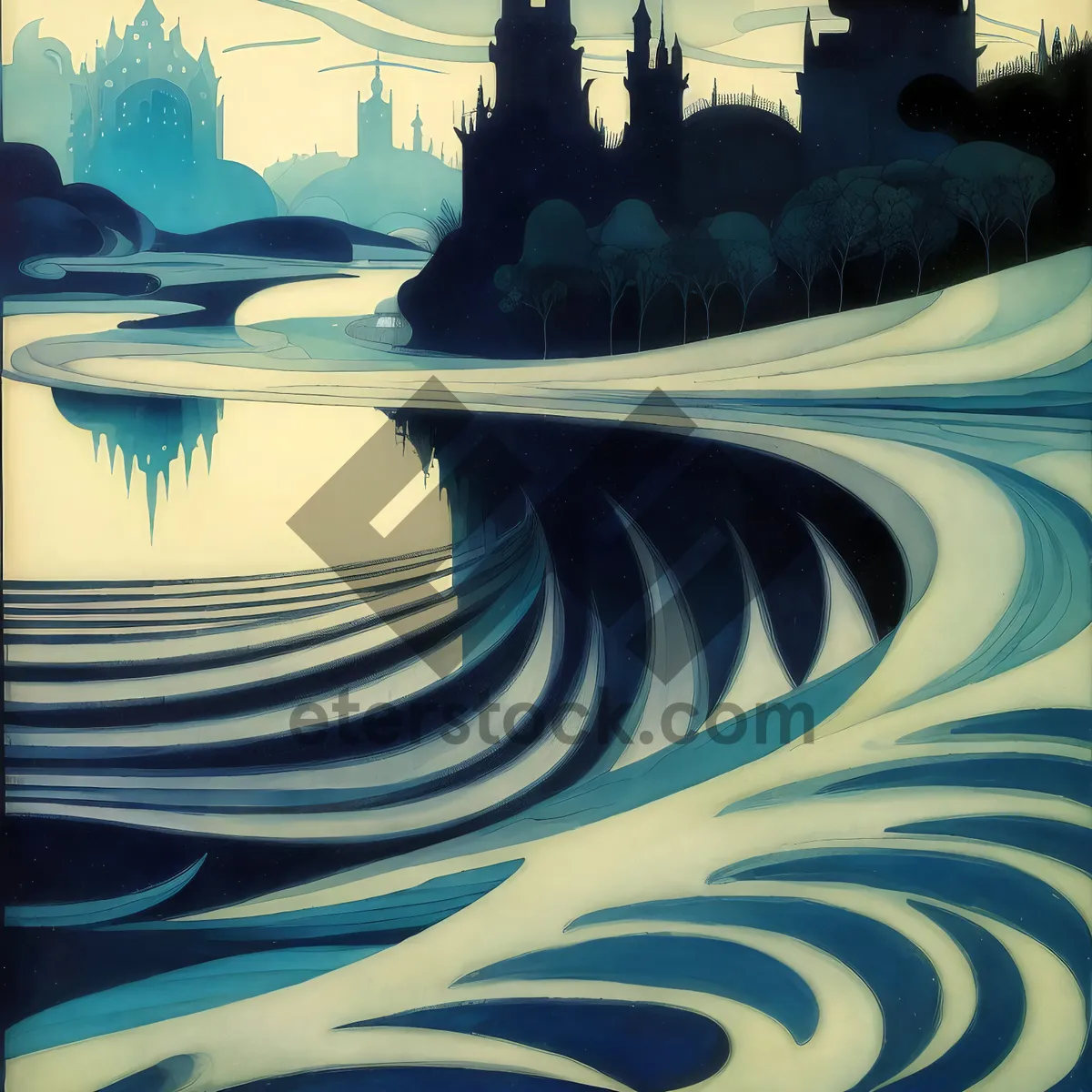 Picture of Futuristic Fractal Flow - Colorful Abstract Wallpaper