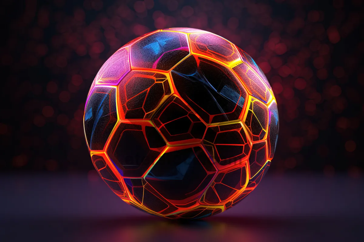 Picture of Black 3D globe symbol for soccer football game