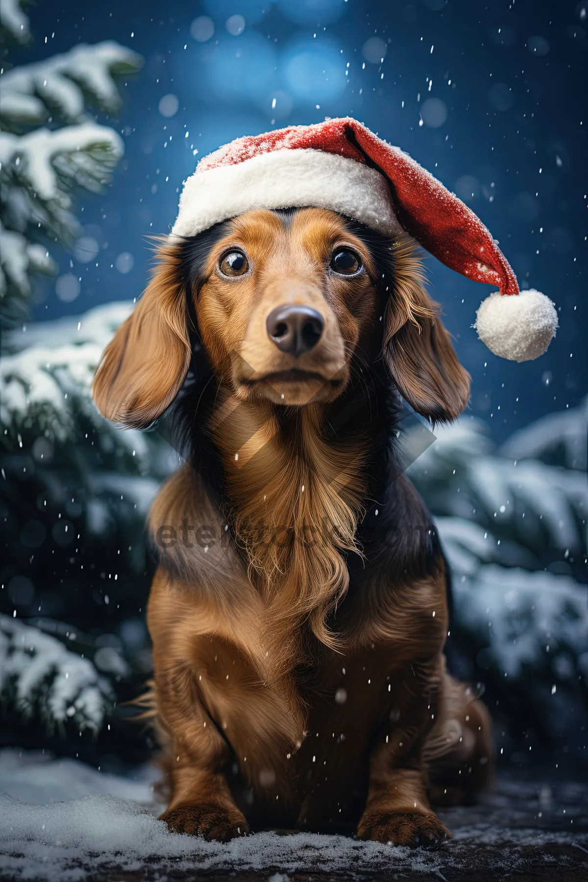 Picture of Adorable Brown Spaniel Puppy Portrait - Cute Friend