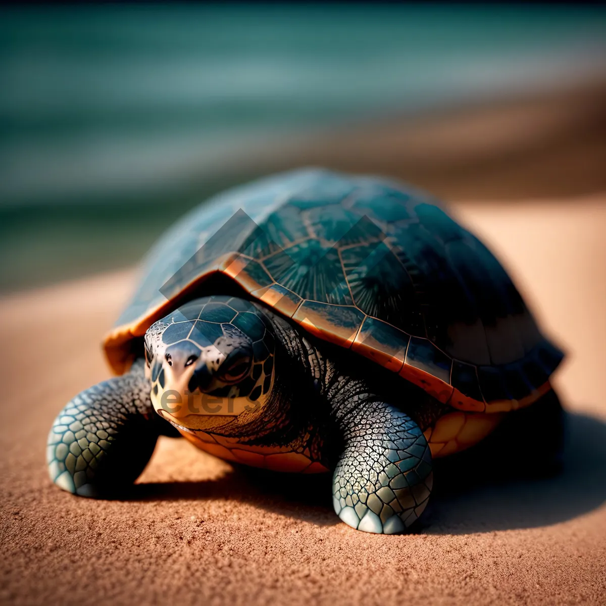 Picture of Slow and Steady: Majestic Mud Turtle in Desert