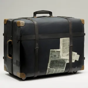 Vintage Briefcase Container for Portable Printing Device