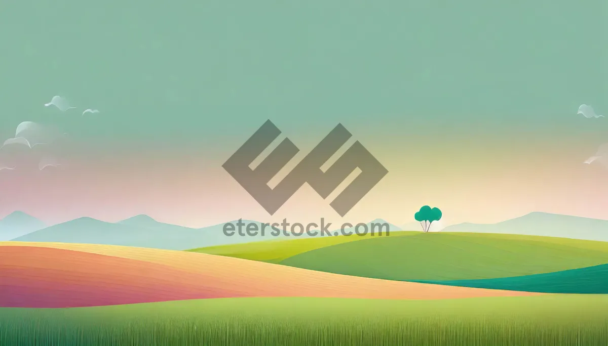 Picture of Colorful summer landscape with fresh cereal fields