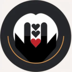 Glossy round poison button symbol.