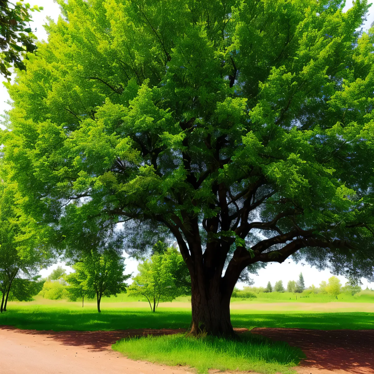 Picture of Serene Woodland Landscape in the Park