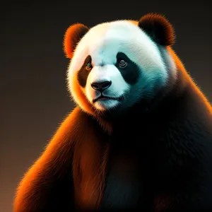 Adorable Giant Panda Bear in Wildlife Habitat