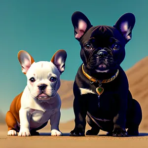 Adorable Bulldog Puppy with Wrinkles in Studio Portrait