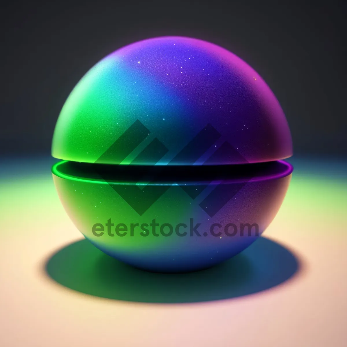 Picture of Globe-shaped glass egg with relief texture