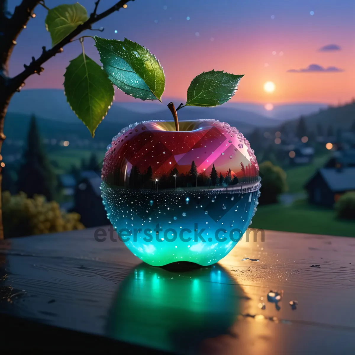 Picture of Fresh apple fruit snack