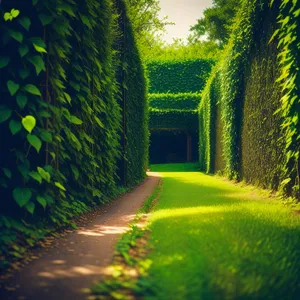Serene Path through Lush Greenery