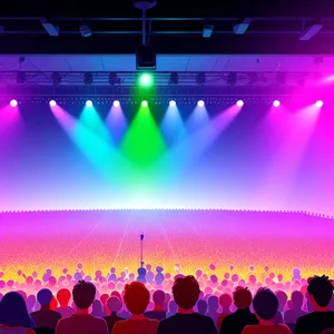 Dazzling Stage Lights: Futuristic Digital Art