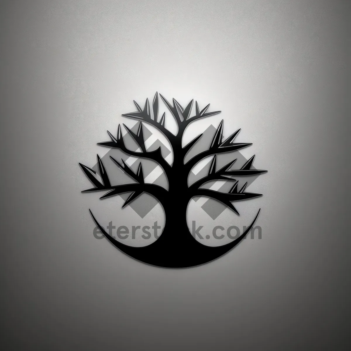 Picture of Bamboo Leaf Silhouette: Artistic Floral Graphic Design