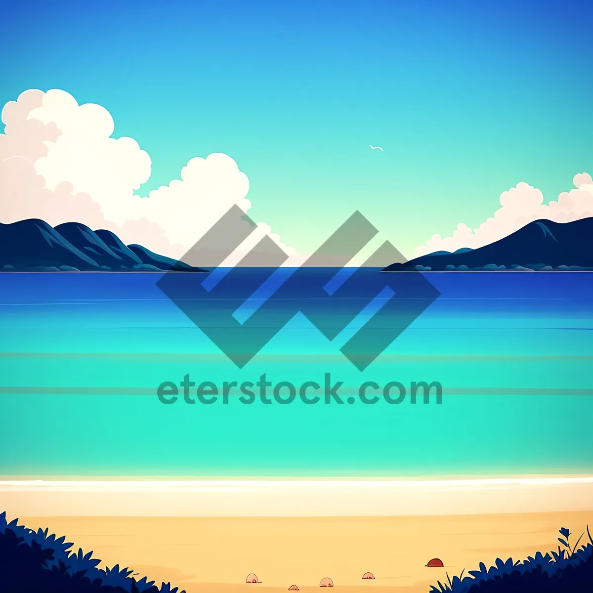 Picture of Serene Seascape under Summer Sun