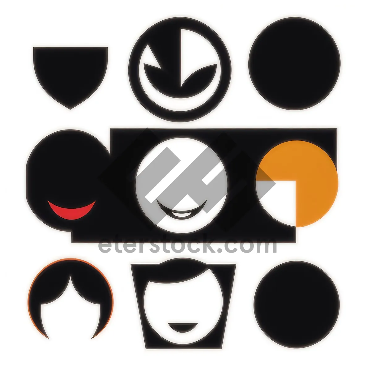 Picture of Black Web Buttons Icon Set