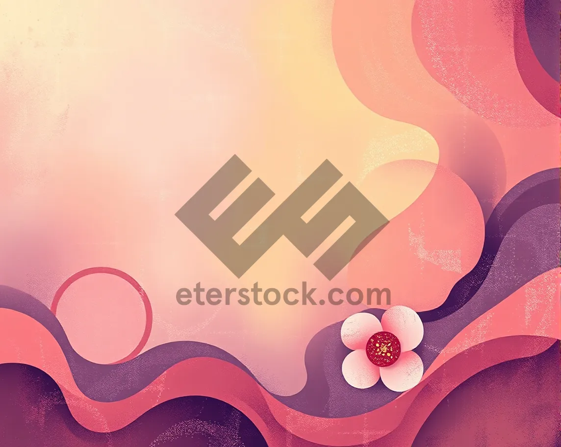 Picture of Floral Love Pattern Decoration With Ornate Frame
