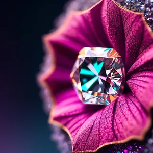 Floral Gem Pinwheel with Bangle Petals