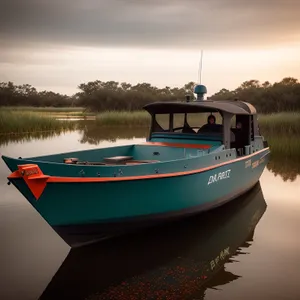 Coastal Fishing Boat at Summer Marina