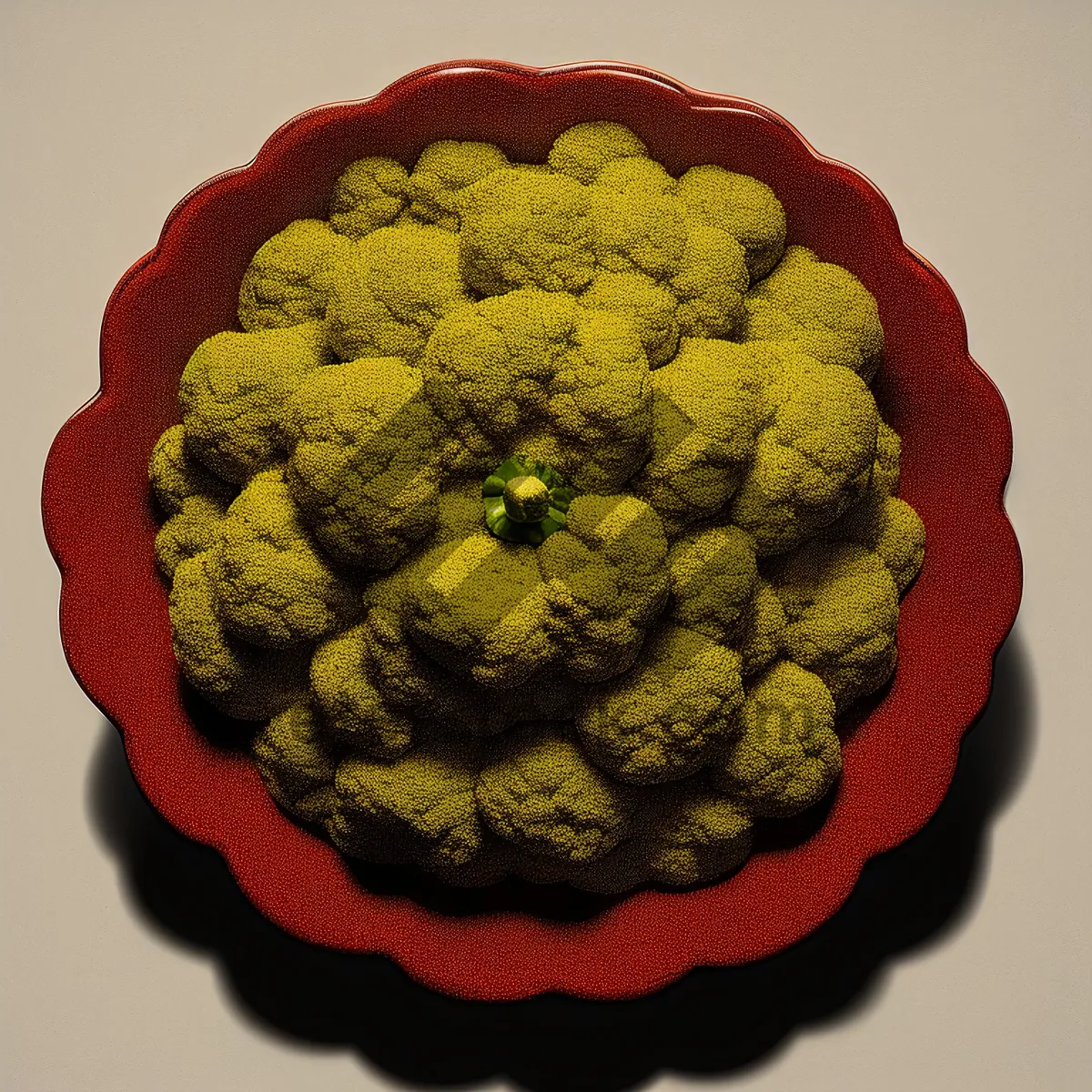 Picture of Fresh vegetable plate with broccoli and cauliflower.