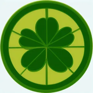 Green Circle Leaf Eco Symbol