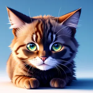 Furry Feline Cutie with Playful Whiskers