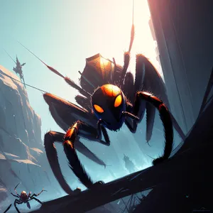 Spooky Spider Silhouette in the Moonlight