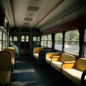 Modern Urban Passenger Car Interior with Supportive Seats