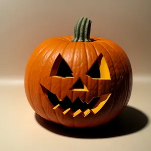 Smiling Jack-O'-Lantern: Autumn's Glowing Treat