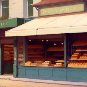 Bakery Shop with Rooftop Rotisserie - Mercantile Establishment