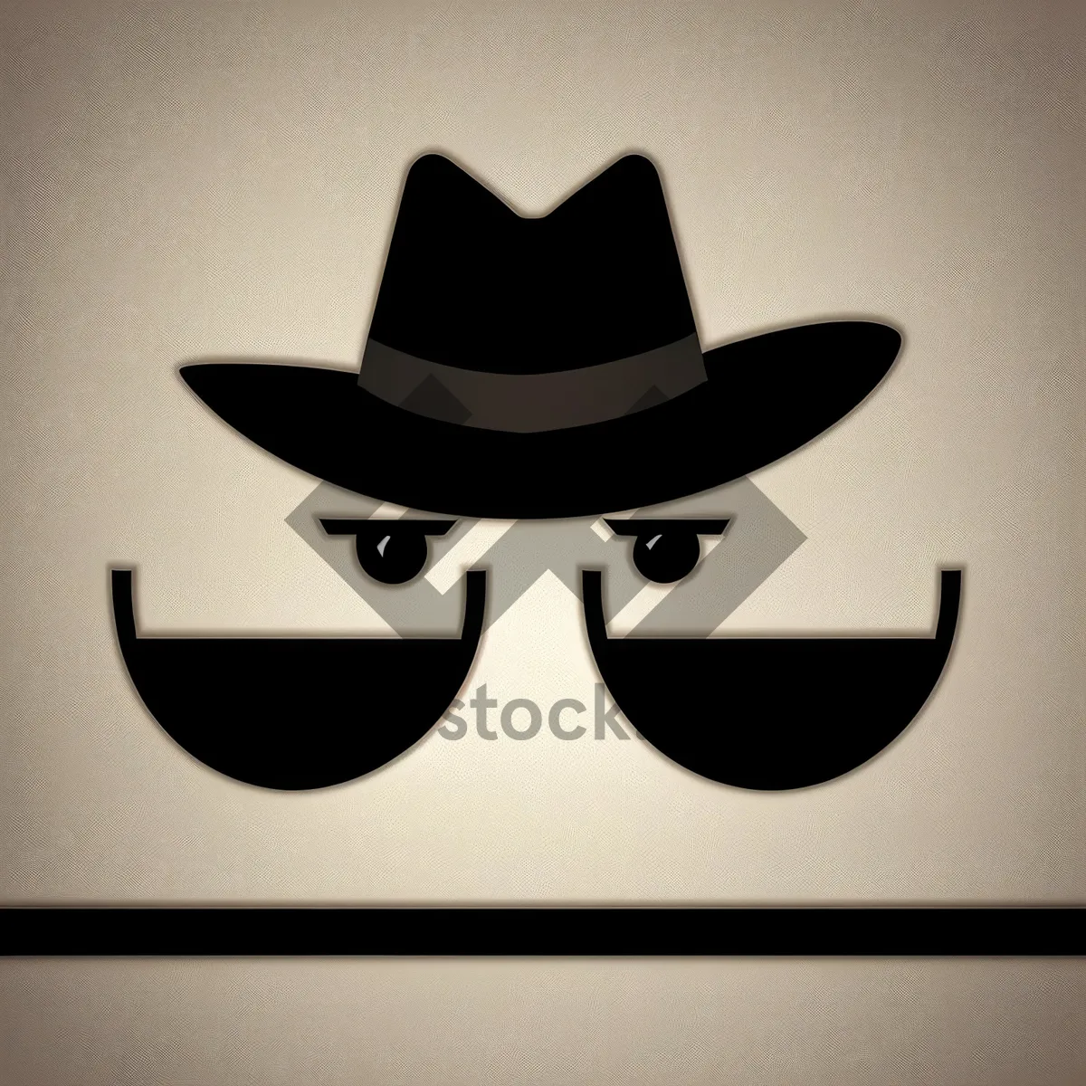 Picture of Black Mustache Art in Cartoon Design