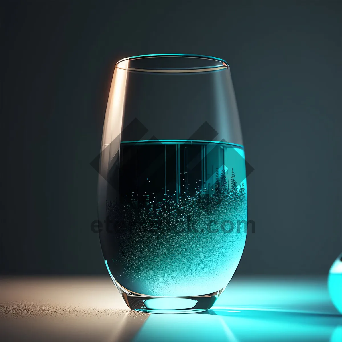 Picture of Sparkling Cheers: A Toast in Transparent Wineglass