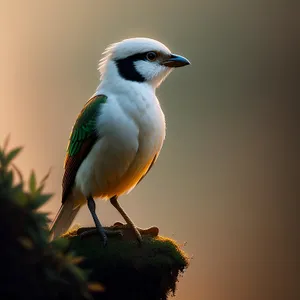 Little Bird perched on Tree Branch