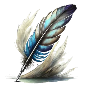 Feather quill pen for writing bird messages