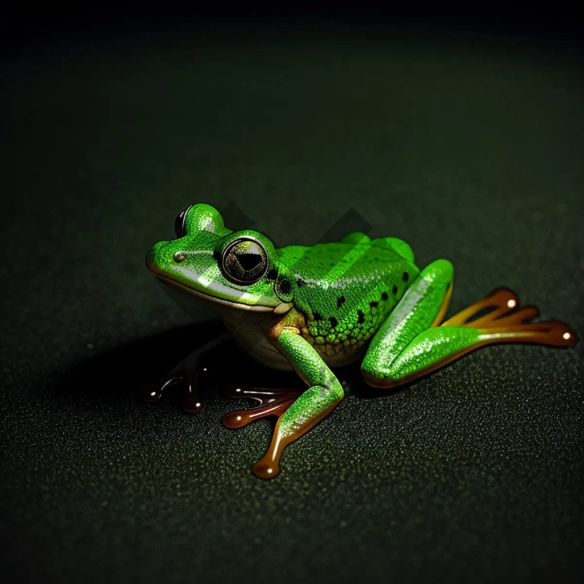 Picture of Bulging-Eyed Tree Frog Peeping from Tree