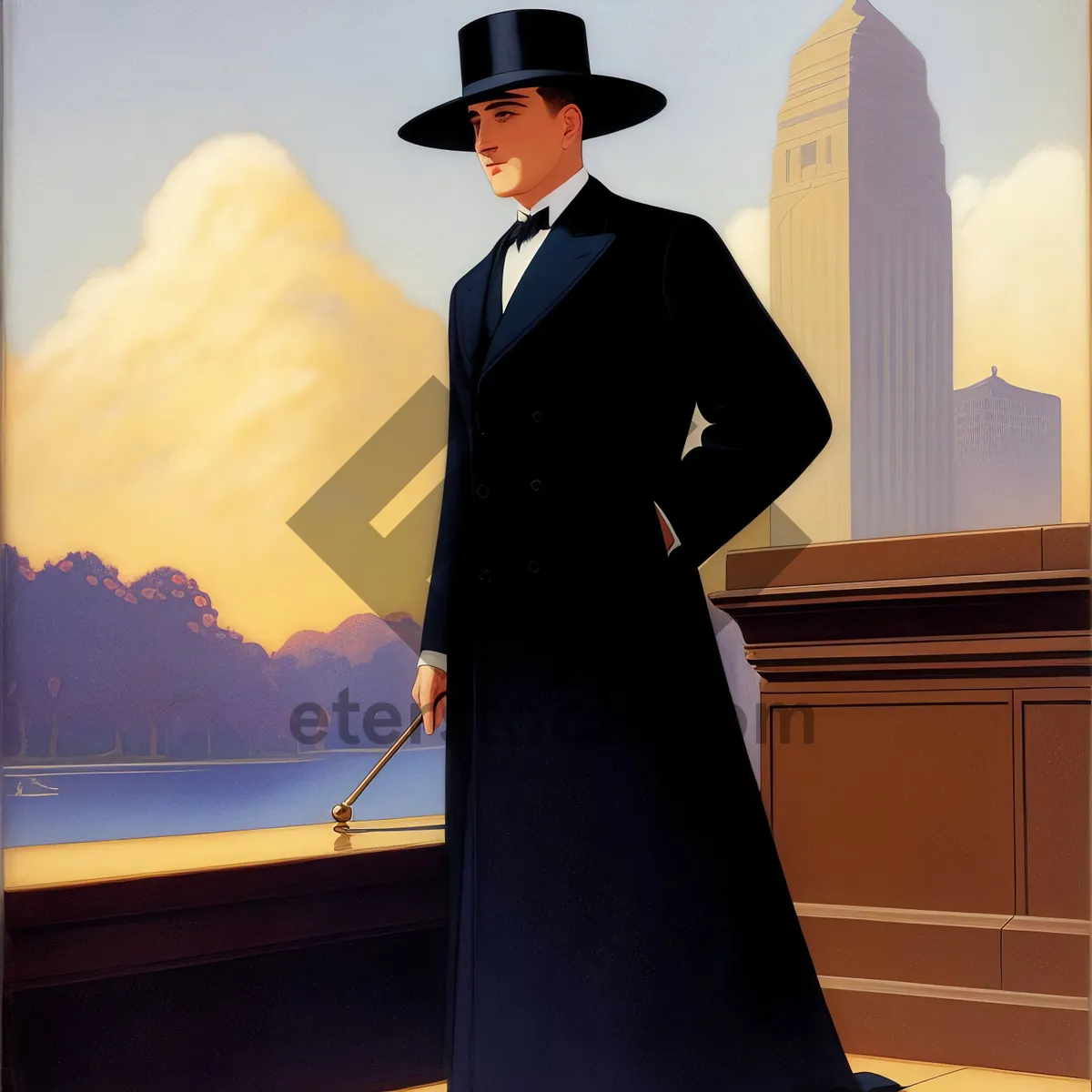 Picture of Smiling business executive working on laptop in office