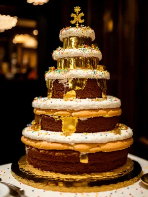 Mouthwatering Chocolate Cake with Sweet Fountain