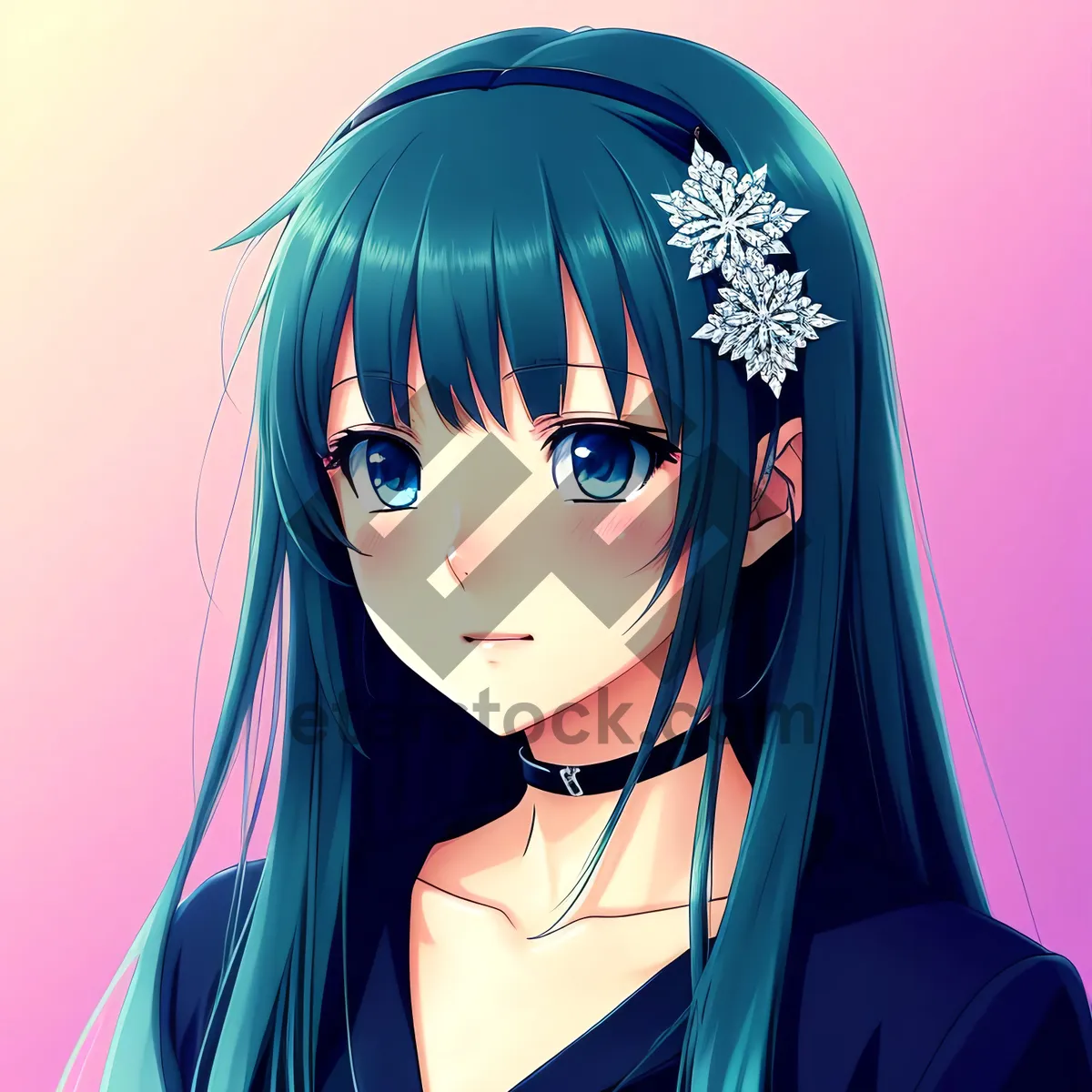 Picture of Stylish Masked Beauty: Alluring Fashion Portrait with Intriguing Disguise