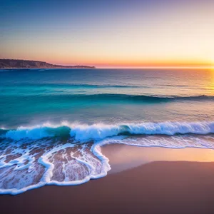 Sunset Serenity on Tropical Beach