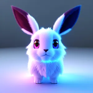 Fluffy Easter Bunny with Cute Ears