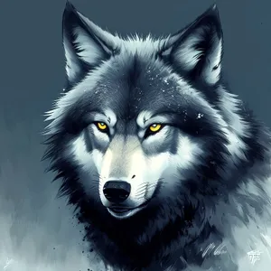 Majestic Timber Wolf: A Captivating Gaze