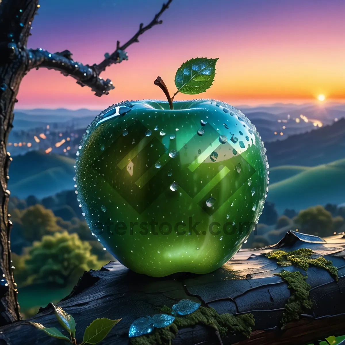 Picture of Granny Smith Apple in Teapot Vessel Décor