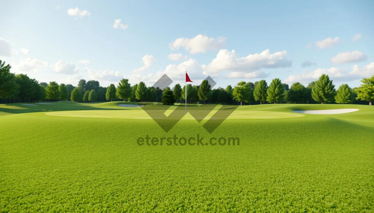 Picture of Colorful Rural Landscape with Sunlight Filtering Through Trees.