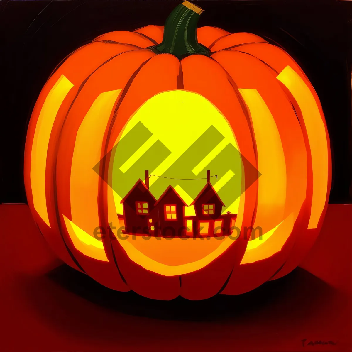 Picture of Pumpkin Face Lantern for Spooky Halloween Night