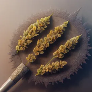 Yellow Plant Brush - Close-Up Scrub Brush Tool