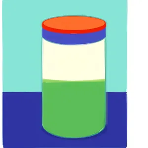 Prescription Pill Bottle with Liquid and Label