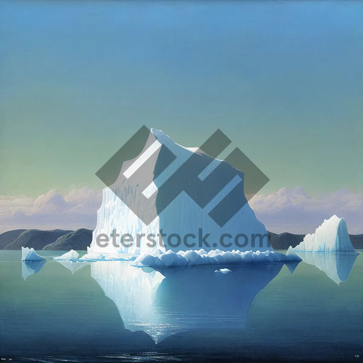 Picture of Iceberg Reflection - Majestic Arctic Frozen Landscape