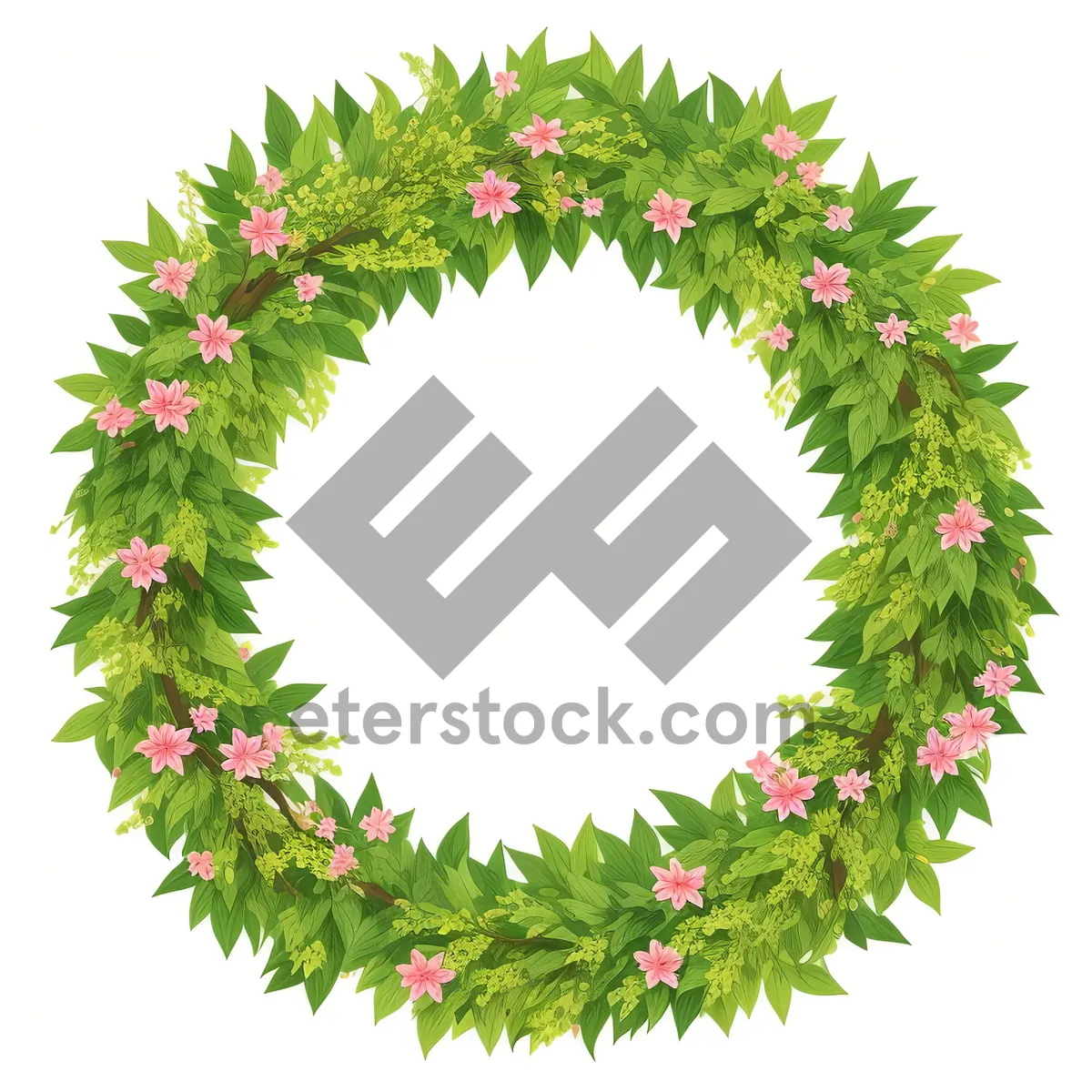 Picture of Floral Holly Leaf Frame - Elegant Seasonal Decoration