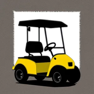 Transportation in Motion: Golf Cart on Course