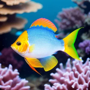 Colorful Anemone Fish in Tropical Coral Reef