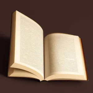 Blank Notebook Open on Empty Page for School