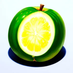Refreshing Citrus Slice: Burst of Yellow Juiciness
